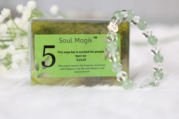 Numerology Soap 5 & Numerology Bracelet 5